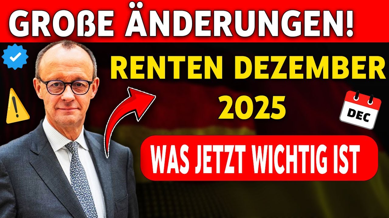 Rente Dezember 2025: Wichtige Änderungen bei der Auszahlung – Alle Infos für Rentner