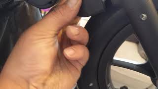 baby jogger summit front wheel locked. easy fix.