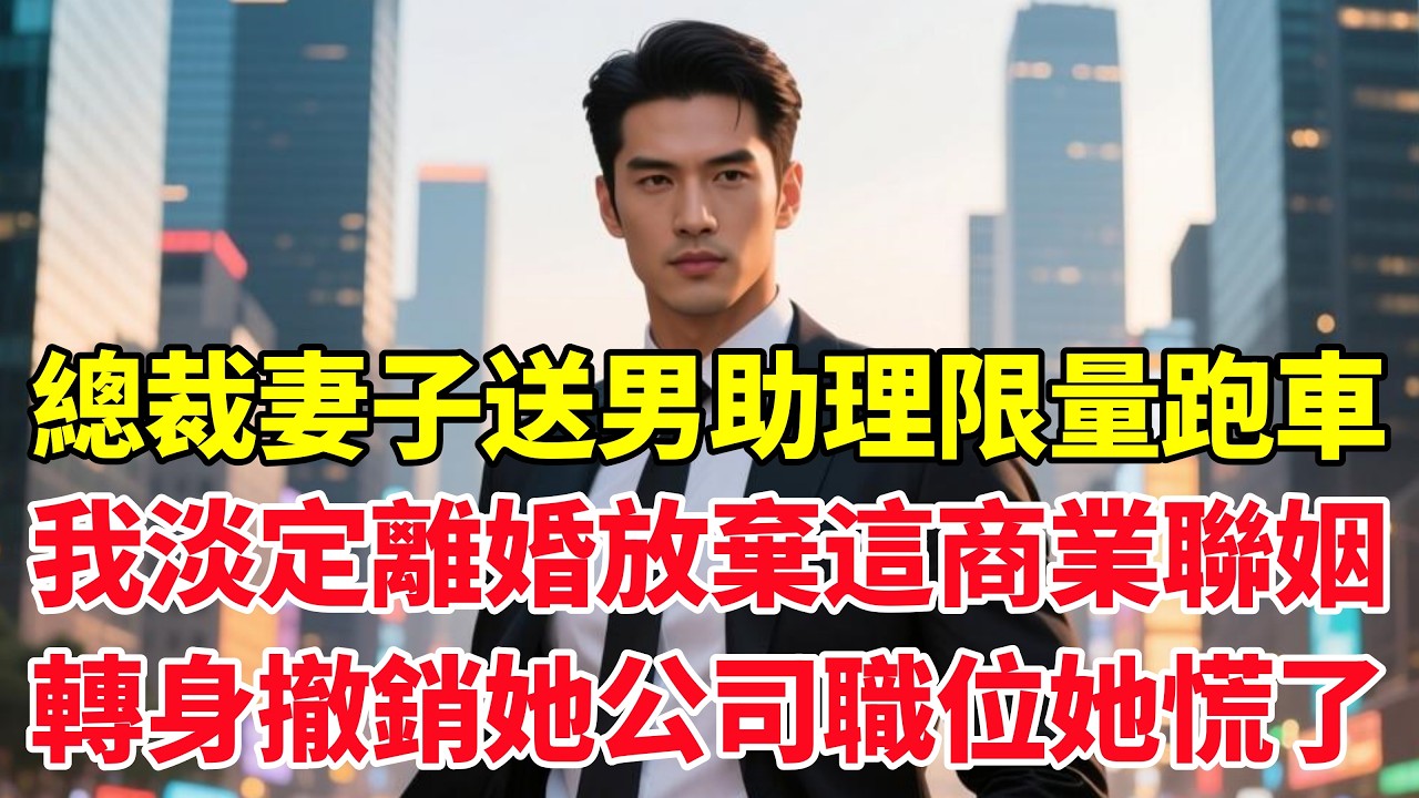 總裁妻子送男助理限量跑車，我淡定離婚放棄這商業聯姻，轉身撤銷她公司職位她慌了!#小说推荐 #一口气看完