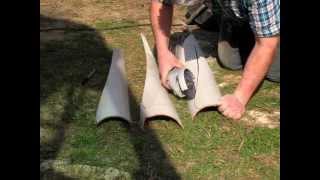 Making PVC pipe turbine bades