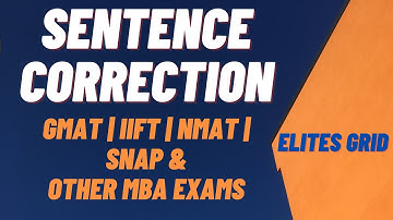 Sentence Correction - GMAT & Other MBA Exams
