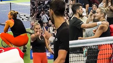 Djokovic’s Reaction as Sabalenka Showed Up as His Ball Person at Practice | US Open 2025