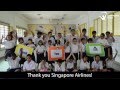 Community chest beneficiaries thanks singapore airlines for the sia charity flight