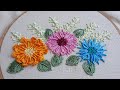 Amazing Dimensional Flowers | new floral design | Floral embroidery