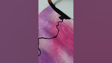 easy canvas idea using plastic wrap😱💡