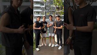 When men trying to take photos (The hand signs)