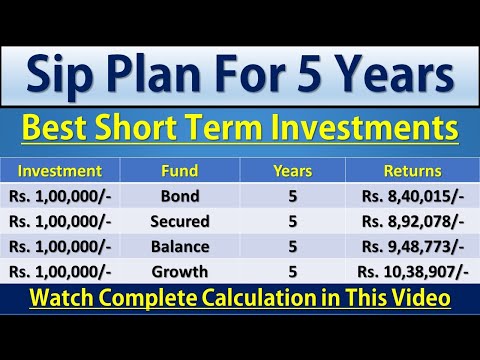 Sip Plan For 5 Years | Lic Sip Plan Details 2022 | Best Short Term Investments | Insurance Clinic