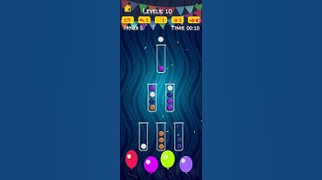 Ball sort color Puzzle cwd 🎮  level 10 #ballSort #puzzle  #addictiveGame #moblieGameing #Logicpuzzle