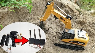 HOW TO UPGRADE HUINA RC EXCAVATOR using Arm Strength Servo