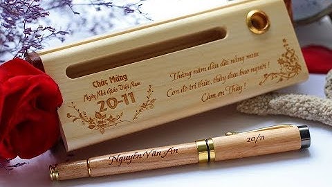 Bút gỗ khắc tên, logo làm quà tặng sự kiện - Giá sỉ tận xưởng, khắc nhanh lấy liền - butkhacten.com