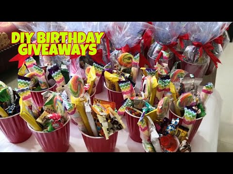 DIY BIRTHDAY GIVEAWAYS/ PARTY BAGS IDEAS