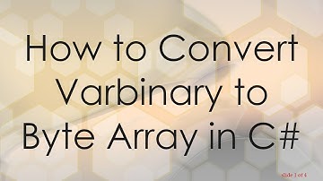 How to Convert Varbinary to Byte Array in C#
