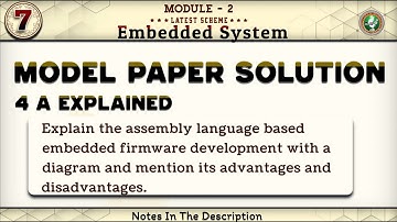 4 a Model Paper Solution Explained Module 2 6th Sem Embedded systems ECE 2022 Scheme VTU