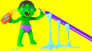 superhero babies make home activities ❤ spiderman hulk frozen elsa play doh cartoons for kids