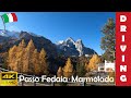 Driving in Italy 13: Fedaia Pass (Marmolada) 4K 60fps