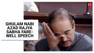 Watch: Ghulam Nabi Azad&#39;s emotional farewell speech in Rajya Sabha after PM Modi&#39;s tearful send-off