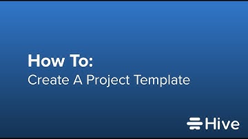 How To Create A Project Template in Hive