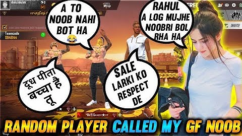 Random Player Called My GF Noob And I Challange Them For 2 Vs 1 || RAHUL GAMER