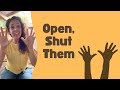 Open shut them action song for little kids