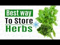 How to store herbs in freezer | Store and Freeze Fresh Parsley, Coriander, Fresh Herbs the right way