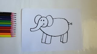 elephant easy draw