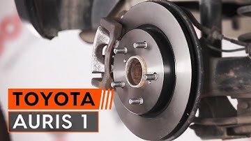 How to change rear brake discs on TOYOTA AURIS 1 TUTORIAL | AUTODOC