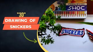 3D Drawing Of Snickers Artbygaurav