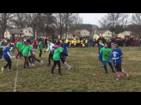 Kids compete in the annual Super Duper Bowl at Pennsbury's Eleanor Roosevelt Elementary School in Fa