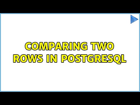Comparing two rows