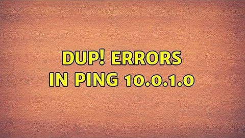 DUP! Errors in ping 10.0.1.0