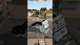 Accident Truck 🚛 🆚 Train 🚄 Crashed 😱😱 | #bussid #bussimulator #bussimulatorindonesia #ytshorts screenshot 4