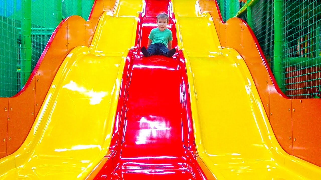 Indoor playground for kids / Family Fun with Vlad and Kirill - YouTube