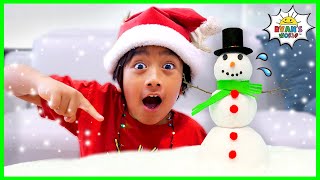 diy build a snowman science experiment for kids with ryan