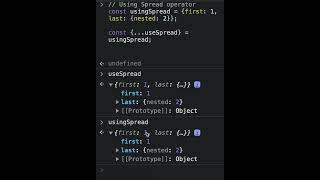 #shorts javascript: clone object using spread operator