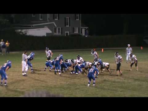 Colton Tackle - from LB position, stands RB up aga...