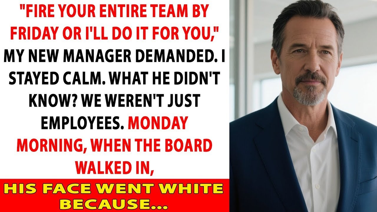 New Manager Demanded I Fire My Team by Friday - But He Didn't Know Who We Really Were"