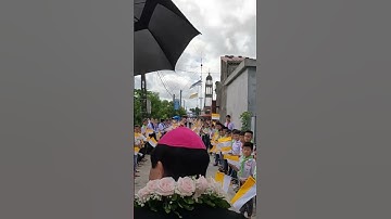 Cộng Đoàn Vẫy Cờ Chào Đón Đức Cha Đaminh