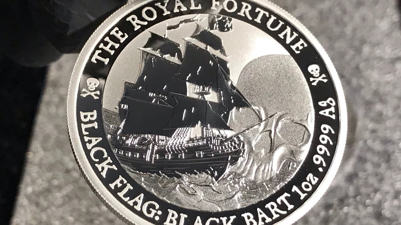 2020 Tuvalu 1 oz Silver Black Flag: The Royal Fortune 🏴‍☠️ Black Bart