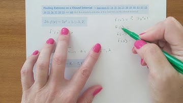 Calculus Lesson 16:  3.1 Extrema on an Interval