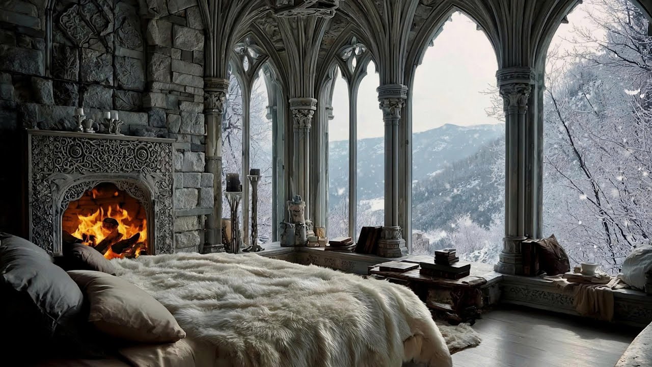 Behind the Frosted Arches , Snowfall, Distant Thunder & Hearthlight (3 Hours)