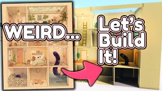 my WEIRDEST Bloxburg Build Yet...(Dollhouse build in Roblox)