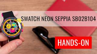 HANDS-ON: Swatch Neon Seppia SB02B104