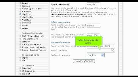 Install PHPWCMS in your web site