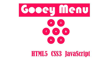 Gooey MENU Animation Effects HTML & CSS + SVG filter || Animated Hamburger Menu ||Vanilla JavaScript