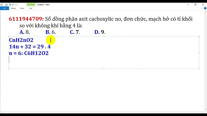 Có bao nhiêu ct của axit cacboxylic cùng ctpt c5h10o2