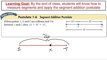 Video 5 Segment Addition Postulate