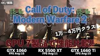 「Call of Duty: Modern Warfare 2」の性能が一目瞭然！1～4万円台のGPUで比較 by PC Watch