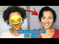 PRIMEIRA FINALIZAÇÃO PÓS BIG CHOP — *Mostrei meu cabelo quando acordo* 😴😂