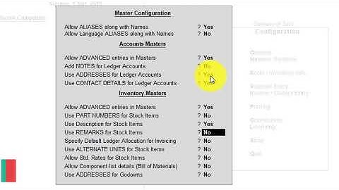 How to Configure Accounts and Inventory info in tally erp 9