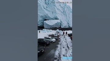 Ice Disaster in Antarctica -Ai Generated